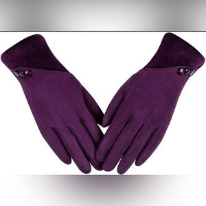 Womens Winter Warm Gloves/Sensitive Touch Screen Tex Fingers Fleece Lined Size L